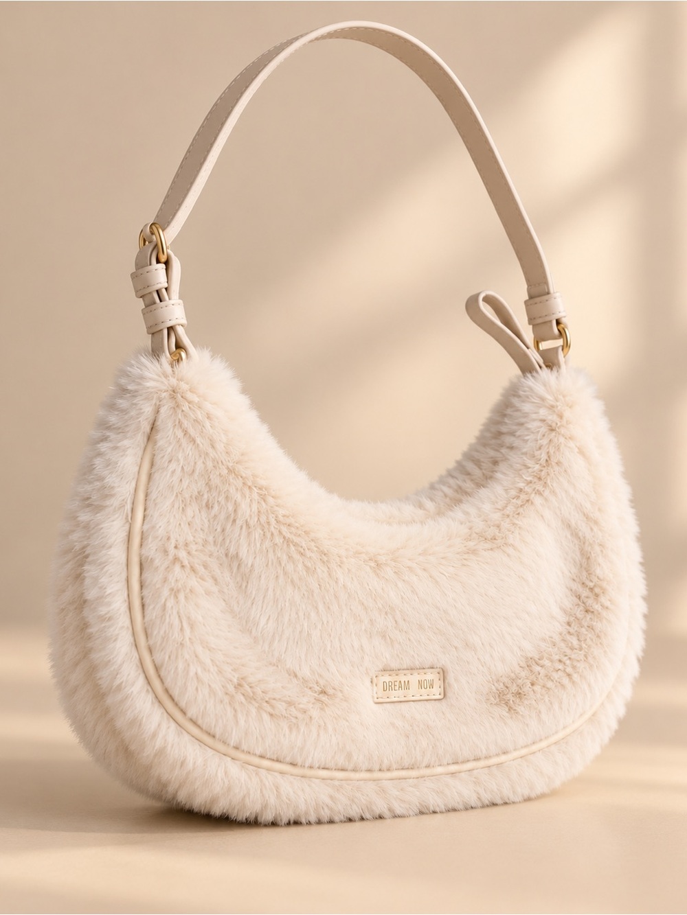 Zara Kids Cream Faux Fur Shoulder Bag Dream Now